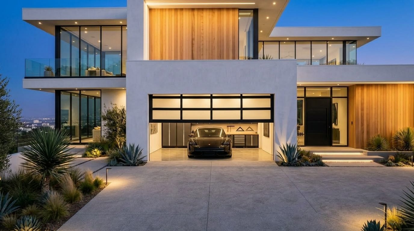 Cox Garage Door Services Garage Door Gliding Open Revealing Warm Illuminated Interior
